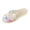 Gold, variant on Women's Floral Jelly Mules, Slip-On Closed Toe Boho Sandals for Women, Summer Slides Princess Dress Vacation Beach Shoes Clear