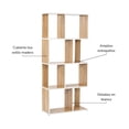 thumbnail image 4 of Librero Minimalista Relan 5 Niveles Beige y Blanco, 4 of 6