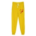 thumbnail image 4 of Makaor Jogger Pants for Women with Pockets Baggy Athletic Joggers with Elastic Waist Yellow XL, 4 of 4