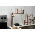 thumbnail image 3 of Kingston Brass KS370AXAC Restoration Deck Mount Pot Filler Faucet, Antique Copper, 3 of 8