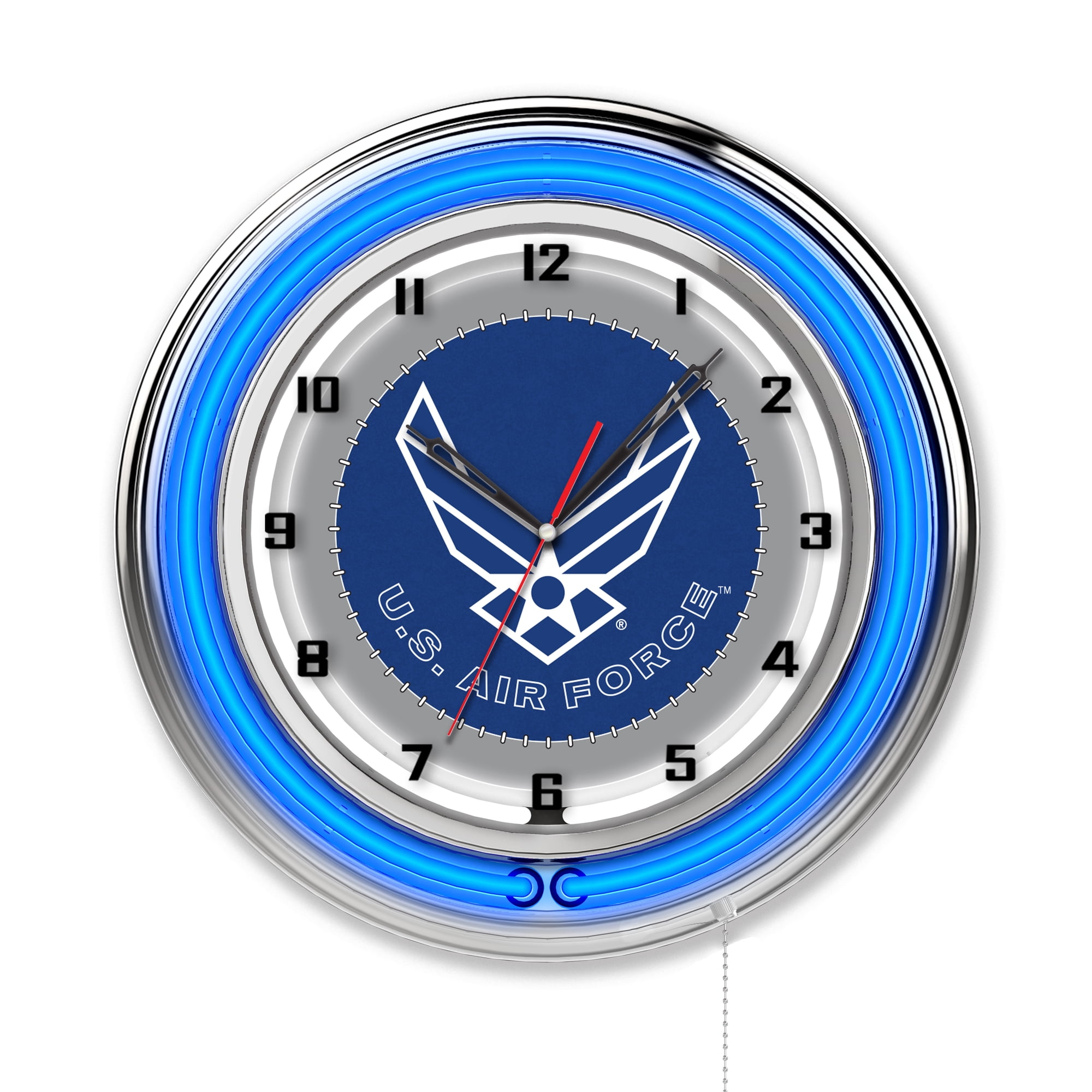 United States Air Force 19 Double Neon Wall Clock