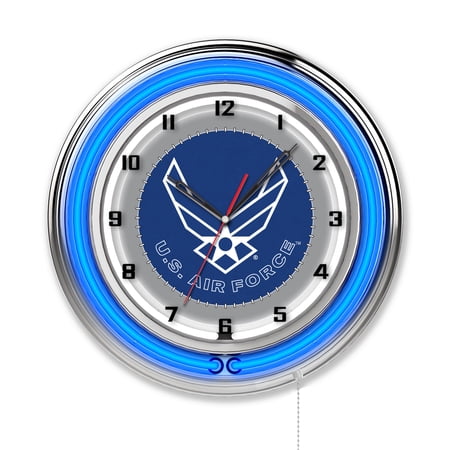 United States Air Force 19 Double Neon Wall Clock