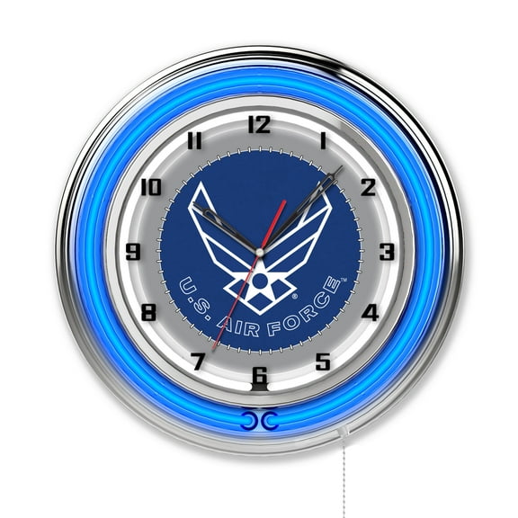 United States Air Force 19" Double Neon Wall Clock
