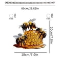 thumbnail image 3 of Jpxdew 8in Honeycomb Acrylic Pendant - 2D Flat Window & Porch Decor for Outdoor/Garden/Patio | Weatherproof & Shatterproof (Beehive Design), 3 of 6