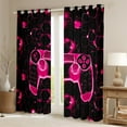 thumbnail image 2 of Manfei Futuristic Pink Game Console Black Out Curtains, Psychedelic Starry Sky Curtains Pack of 2 (42x63 Each), Teens Kids Boys Bedroom Curtains, Window Curtains Decor, 2 of 6