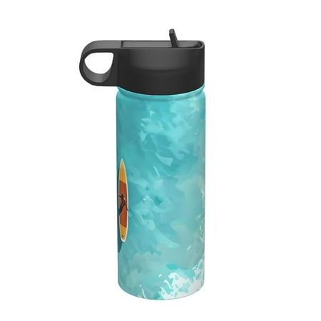 

Matuu Tranquil Ocean Canoe Journey for 18oz Durable Thermal Cups Keep Drinks Cold & Hot Insulated Coffee Mug with Lid (With Straw)