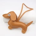thumbnail image 1 of Leather Sausage Dog Keychain Handmade Phone Case Bag Accessory Car Decor Unique Pet Accessories for Everyday Use, 1 of 1