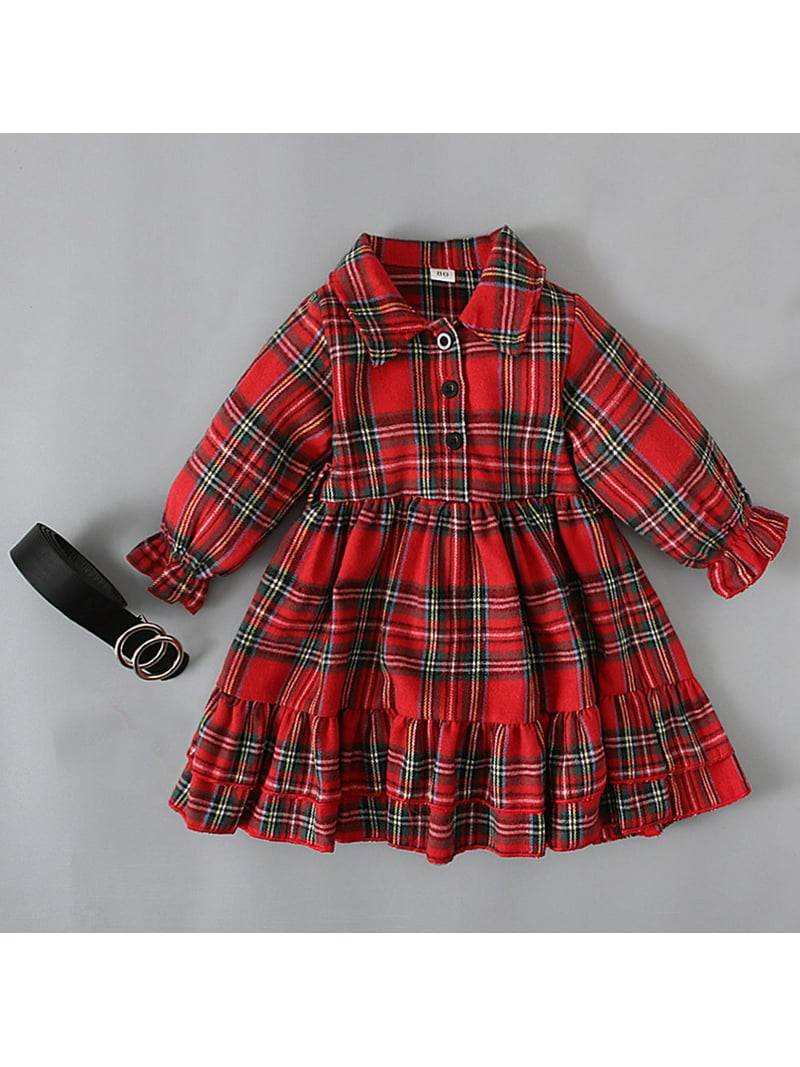 plaid christmas dresses Plaids Red Dress Purple Door Boutique No code needed Generic Girls Christmas Dress Cute