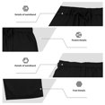 thumbnail image 5 of Migroa Men's Linen Pants Lightweight Drawstring Elastic Waist Pockets Loose Fit Straight Legs Summer Beach Vacation Yoga Trousers Black L, 5 of 7