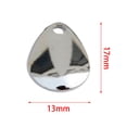 thumbnail image 1 of 50Pcs Smooth Sequins Fishing Attractor Spinner Metal Spoon Vib Lure Blades Sliver, 1 of 9
