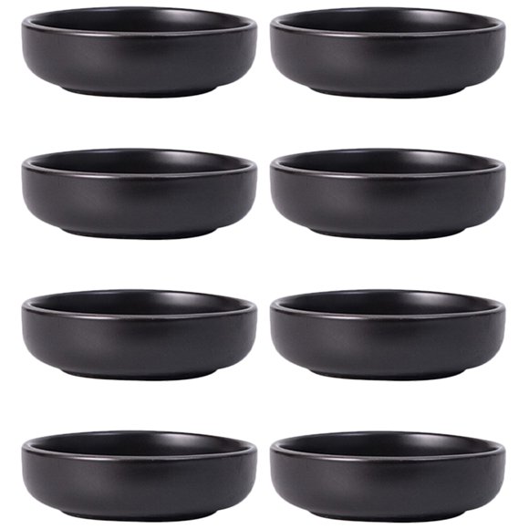 Shisuyan 8Pcs Round Seasoning Dishes Japanese Sauce Dishes Flavor Round Sauce Storage Dishes