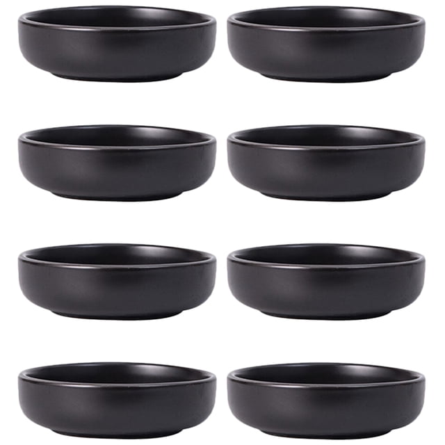 ColoMX 8 piezas pequeños tazones de inmersión de cerámica platos de salsa de soja platos sazonantes platos de salsa pequeños