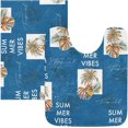 thumbnail image 4 of Coolnut Summer Palm Tree Bathroom Rug Rectangular Bath Mat Non Slip Bath Rugs Absorbent Shaggy Bathmats for Sink Shower 16" x 24" Home Decor, 4 of 7