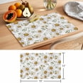 thumbnail image 6 of White Daisies Placemats Set of 6 Pastoral Farmhouse Botanical Flowers Leaf Place Mats Indoor Wipeable Table Mats Washable Cloth Dining Table Placemats for Kitchen Holiday Party Home Decor 13x19 Inch, 6 of 9