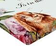 thumbnail image 2 of Ambesonne Nature Fitted Sheet, Rabbits Orchid Flowers, Full Size, Multicolor, 2 of 3