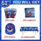 thumbnail image 4 of Juego de suministros para decoración de fiestas de cumpleaños de Spiderman, vajilla de superhéroe, servilletas de papel, platos, vasos, kit para baby shower para niños, regalos, 4 of 5
