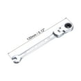 thumbnail image 2 of Unique Bargains 1/4' Flex-Head Ratcheting Combination Wrench SAE 72 Teeth 12 Point Ratchet Box Ended Spanner Tools, Cr-V, 2 of 5