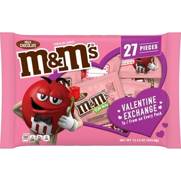M&M'S Milk Chocolate Valentine Candy 12.3 oz (27 Pieces)