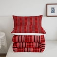 thumbnail image 5 of Manfei Red Black Geometric Check Twin Comforter Sets,Classic Plaid Bedding Set,Reversible,2 Pieces,1 Comforter and 1 Pillowcase,2 Pieces,1 Comforter and 1 Pillowcase, 5 of 7