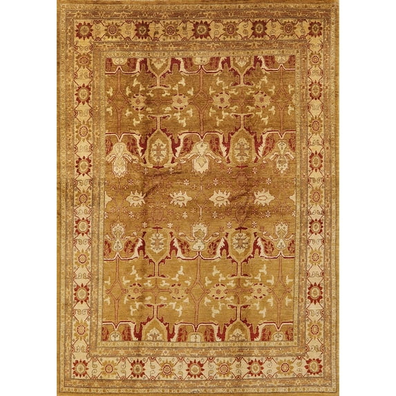 Ahgly Company Indoor Rectangle Mid-Century Modern Mahogany Brown Oriental Area Rugs, 2' x 3'