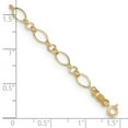 thumbnail image 7 of Auriga Fine Jewelry 14K Yellow Gold Fancy Link Anklet 10inch for Women, 7 of 7