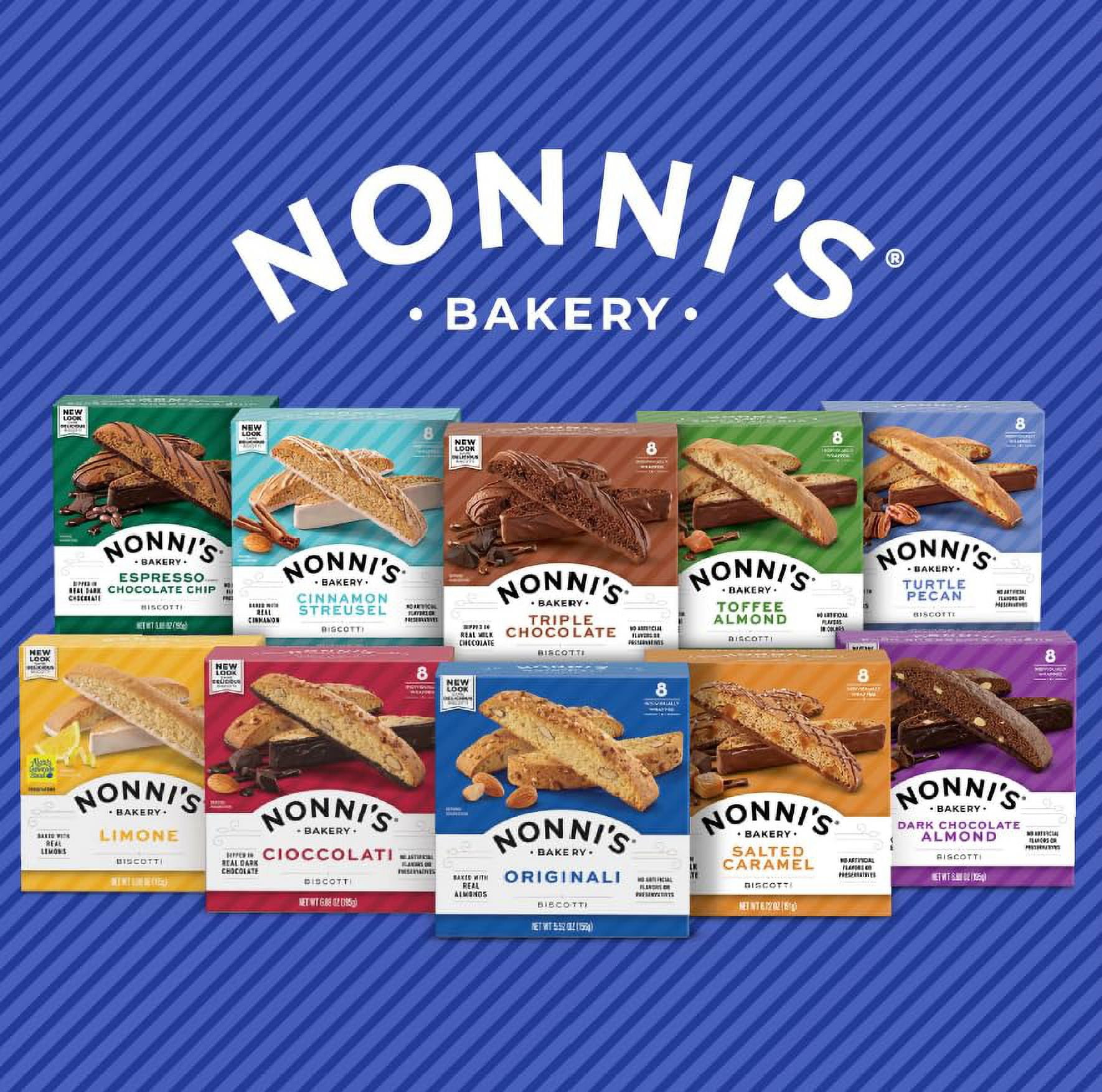 Nonni's Salted Caramel Biscotti, Italian Cookies 8 ct, 3 Pack