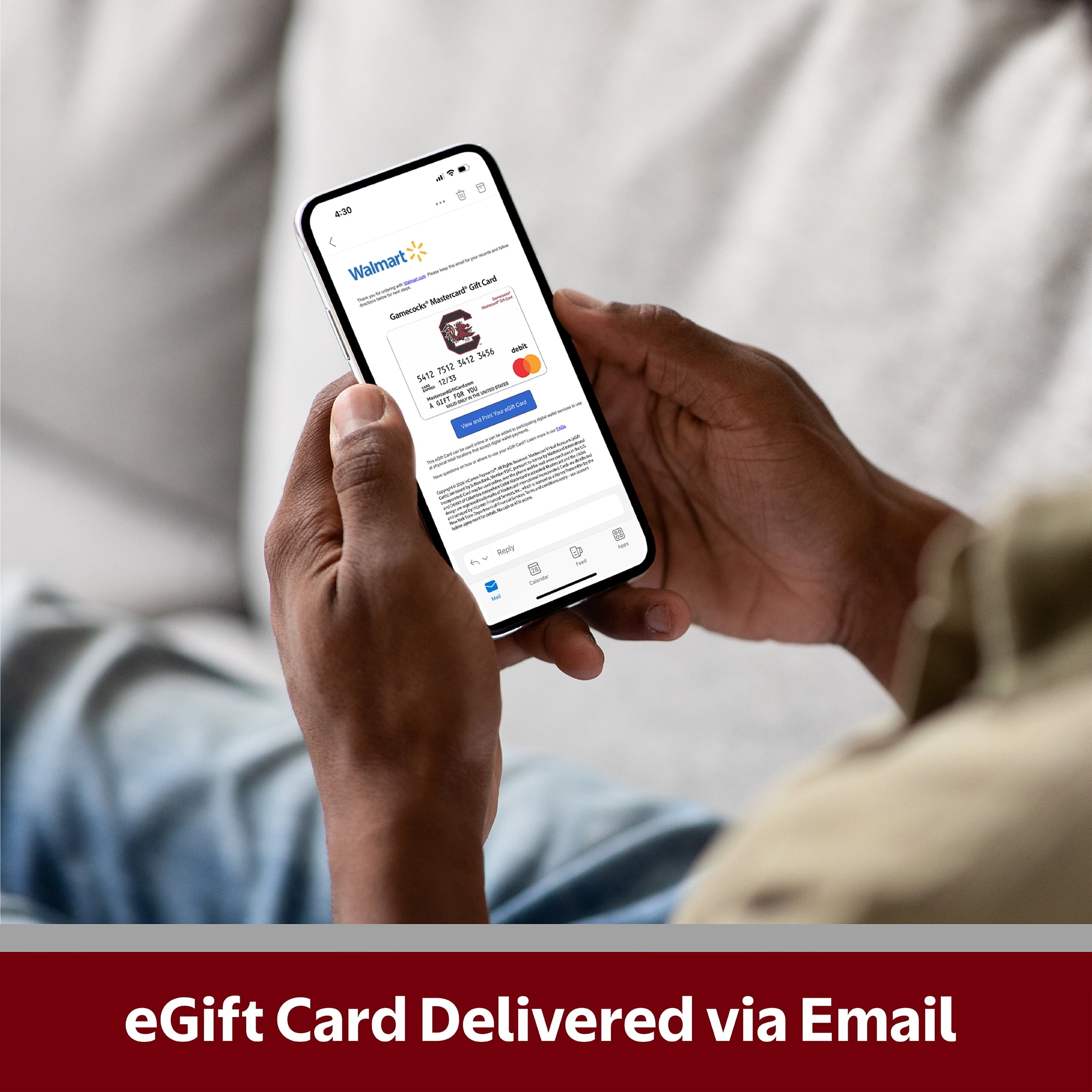 Mastercard® $20-$500 eGift Card University of South Carolina (Plus $6.84 Purchase Fee) [Email Delivery]