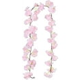 thumbnail image 4 of 2 Pack Artificial Cherry Blossom Garland Hanging Vine Faux Cherry Blossom Flowers Garland for Home Garden Wedding Party Decor,Champagne, 4 of 5