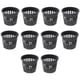 thumbnail image 1 of 10 macetas de plástico para suculentas, minicuenco de malla para plantar varias plantas, maceta hidropónica redonda de malla, accesorios de jardín (negro), 1 of 5