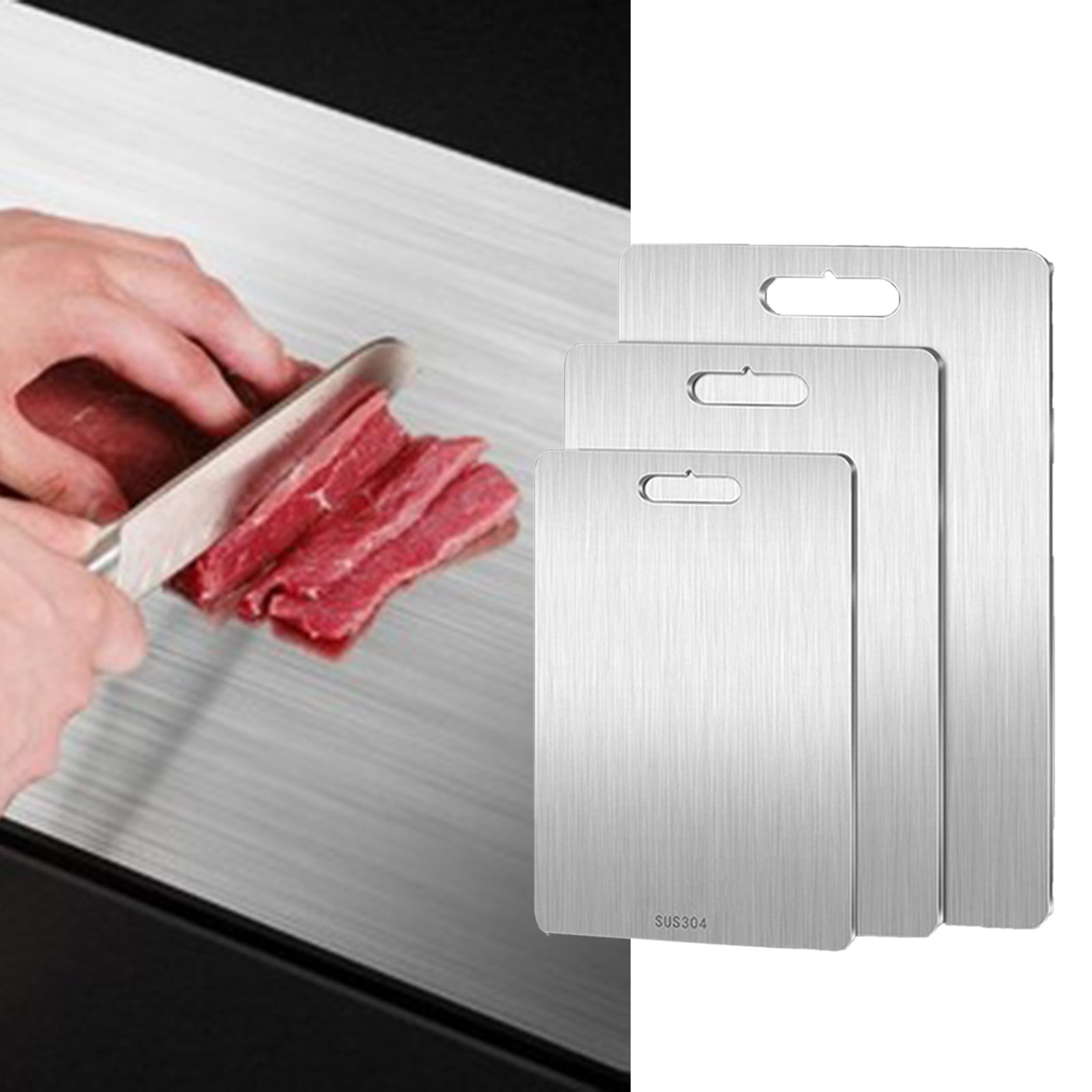 New Titanium Cutting Boards - 100% Pure Titanium Cutting Boards for Kitchen - Cutting Edge Hygiene & Durability, Double Sided Medical-grade Titanium Cutting Mat, 11/14/4/15''