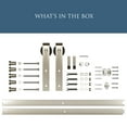 thumbnail image 2 of 928 72" 2 piece Classic Interior Barn Door Kit - Satin Nickel, 2 of 7