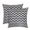 Black and H.White, variant on PurpleEssences Pack of 2 Decorative Throw Pillowcase Zig-Zag Cushion Case for Sofa Car Bedroom - 18x18 Inch - Black and H.White