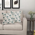 thumbnail image 4 of Teal Palm Tree Pillow Covers 18X18 Inch Set of 2 Coastal Tropical Plants Coconut Trees Decorative Pillow Cases Summer Beach Vintage Cushion Case Hawaiian Home Decor for Sofa Couch Outdoor, 4 of 6