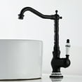 thumbnail image 6 of Miuline Brass Kitchen Sink Taps Single Lever Traditional 360 Degree Swivel Mixer Tap Hot Cold Sink Faucet, 6 of 10