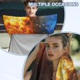 thumbnail image 6 of Uorisanigo Fire Wolf Print Car Seat Cover Protector Easy to Install Sweat-Absorbent Bucket Towel Seat Covers Fashion Auto Interior Universal Protector for Cars Truck Van SUV, 6 of 8