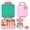 Pink, variant on PoppiKids, Bento Lunch Box Set with Thermos Food Jar, 4 Section Lunch Container, Sauce Cup, Cutlery, Leak Proof, BPA Free, Blue