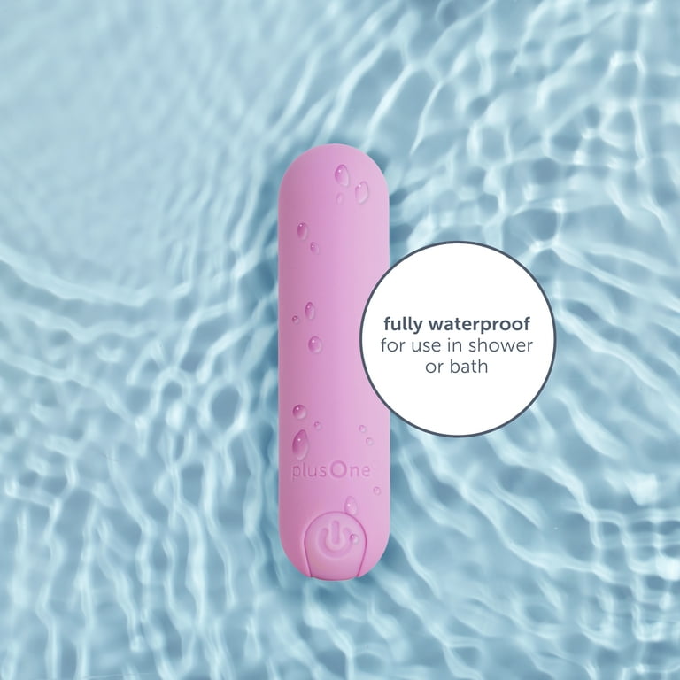 plusOne Vibrating Bullet Soft Touch Massager, Pink, 10 Vibration Settings,  Waterproof - Walmart.com