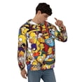 thumbnail image 4 of Simpsons Men's Hoodie With Color Drawstrings Sweatshirt Hooded Pullover Print Winter Coat Jacket Xx-Large, 4 of 9