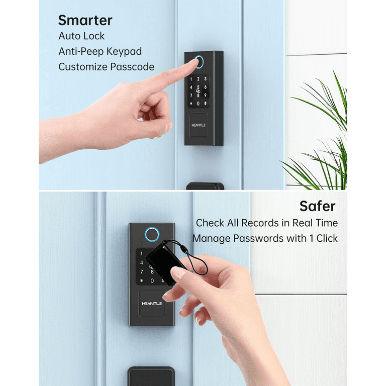 Smart Door Lock, HEANTLE Keyless Entry Door Lock Fingerprint