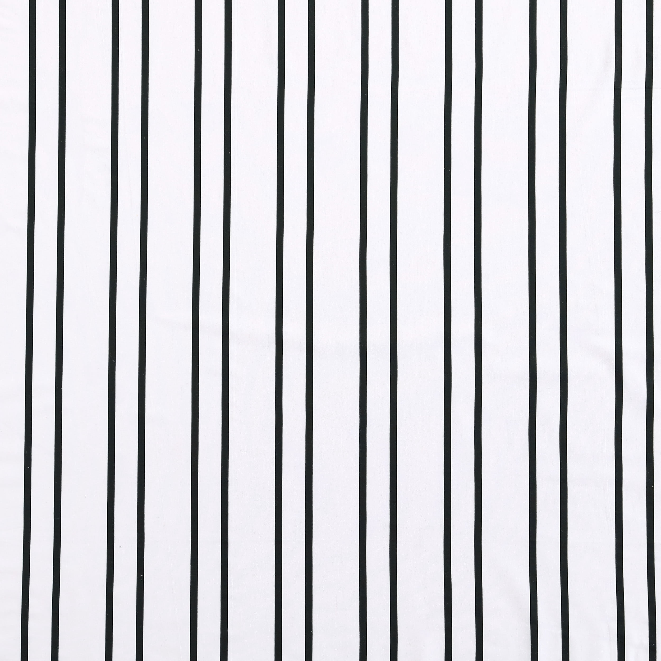 City Scene City Stripe White Cotton Percale Twin Sheet Set