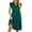 Green, variant on Women's Summer Short Sleeve Casual Dresses V-Neck Party Dress