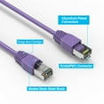 thumbnail image 2 of ACCL 50Ft Cat6A Shielded (SSTP) Ethernet Network Booted Cable Purple, 1 Pack, 2 of 2