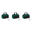 thumbnail image 2 of QualitChoice Sac à Outils pour Électricien, Boîte de Rangement Ajustable, Étanche, Grande Capacité, Kit d'Outils de Maintenance, Noir Vert/13 Pouces, 3 Pcs, 2 of 6