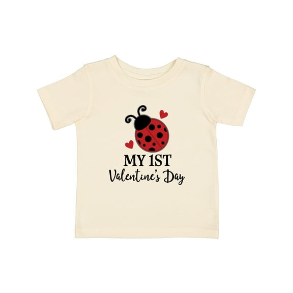 Inktastic 1st Valentines Day Ladybug Boys or Girls Baby T-Shirt