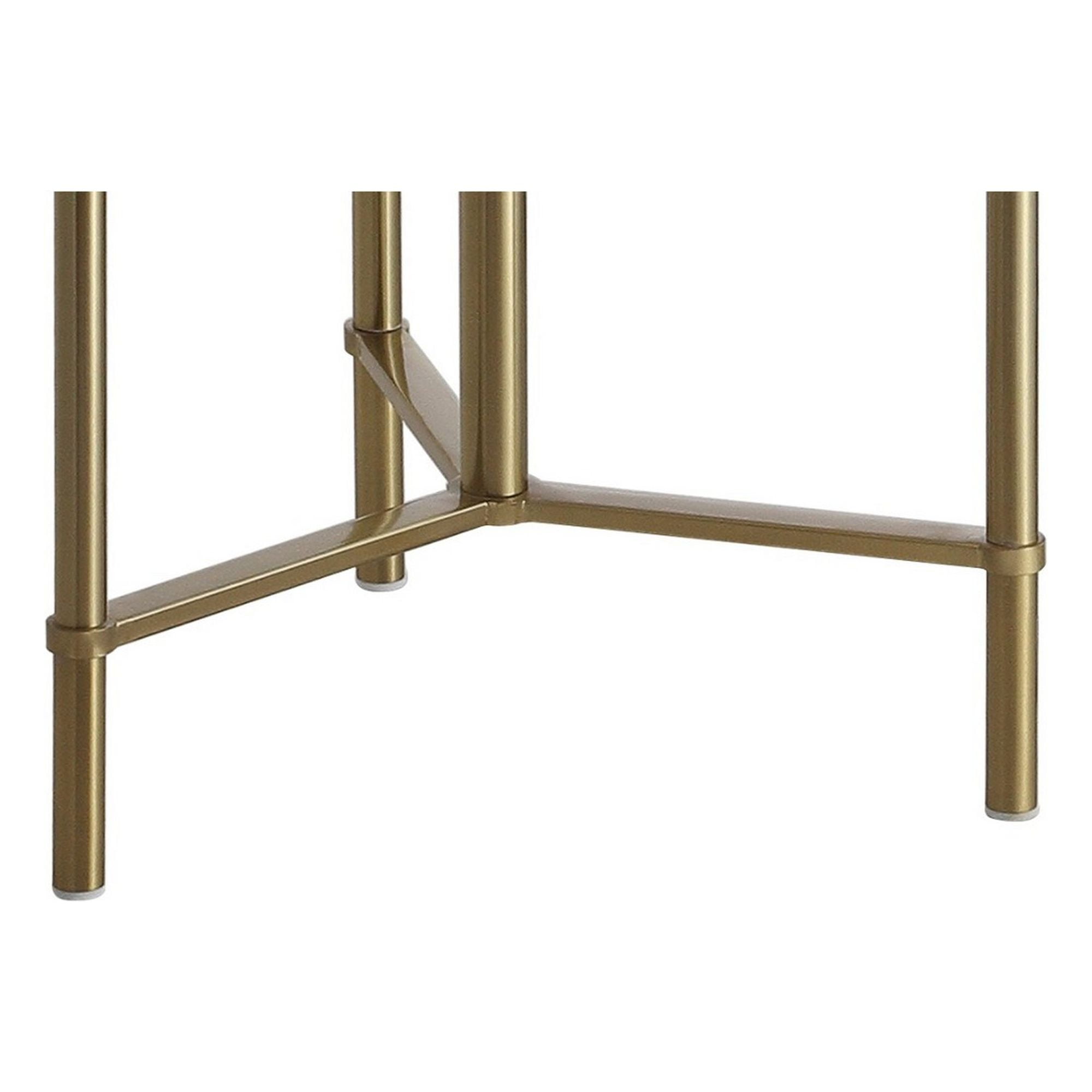 JONATHAN Y Charles 59" Metal/Glass LED Side Table and Floor Lamp, Brass