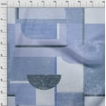 thumbnail image 4 of oneOone Cotton Flex Medium Blue Fabric Geometric Abstract Random Shapes Craft Projects Decor Fabric Printed By The Yard 40 Inch Wide, 4 of 4