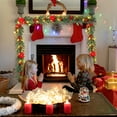 thumbnail image 6 of Shininglove 6ft Christmas Garland with Lights, Red Flowers Pine Cones Ball Ornaments with 20 LEDs for Christmas Home Garden Decor, 6 of 6