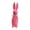 M, variant on L Large Size Flocked Easter Bunny Statue With Ribbon Bow Decorative Accent For Tabletop Or Shelf Display