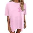thumbnail image 5 of DHFJKG Short Sleeve Shirts For Women Oversized Bow Print Graphic Tee Crewneck Vintage Tshirts Casual Baggy Streetwear Trendy Tops, 5 of 8