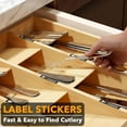 thumbnail image 5 of SpaceAid Bamboo Silverware Drawer Organizer with Labels, Kitchen Utensil Tray Holder Organizer (9 Slots), 5 of 7